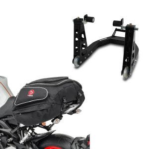 Set: Sturzbügel Set für BMW R 1250 GS 19-21 L2 oben und unten + Hecktasche X50 Gepäcktasche hinten 50Ltr in schwarz_1