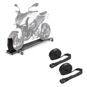 Set: Rangierschiene mit Wippe Smart Mover bis 450 kg in grau + Spanngurt Set Zurrgurte 150cm 2 Stück in schwarz_1