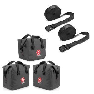 Set: Innentaschen für Aluminium Koffer für BMW R 1250 GS / Adventure 19-21 + Spanngurt Set Zurrgurte 150cm 2 Stück in schwarz_1