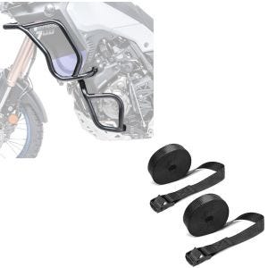 Set: Sturzbügel Set für Yamaha Tenere 700 19-21 oben und unten Schutzbügel + Spanngurt Set Zurrgurte 150cm 2 Stück in schwarz_1