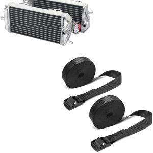 Set: Kühler Radiator für Gas Gas EC / MC 200 / 250 / 300 07-17 + Spanngurt Set Zurrgurte 150cm 2 Stück in schwarz_1