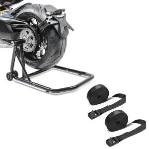 Set: Einarmständer Ducati Diavel / S 11-20 Montageständer Single-Classic + Spanngurt Set Zurrgurte 150cm 2 Stück in schwarz_1
