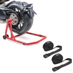 Set: Einarmständer Ducati Hypermotard 950 / SP 19-21 Montageständer Single + Spanngurt Set Zurrgurte 150cm 2 Stück in schwarz_1