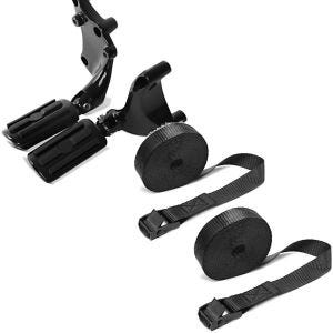 Set: Sozius Fussrasten Set für Harley Sportster Forty-Eight 48 14-20 + Spanngurt Set Zurrgurte 150cm 2 Stück in schwarz_1