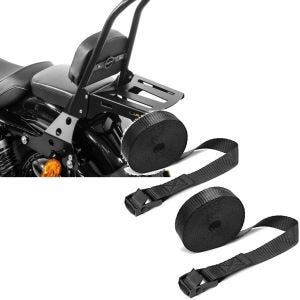 Set: Sissybar Harley Sportster 04-20 Fast Rider-L inkl. Gepäckträger + Spanngurt Set Zurrgurte 150cm 2 Stück in schwarz_1