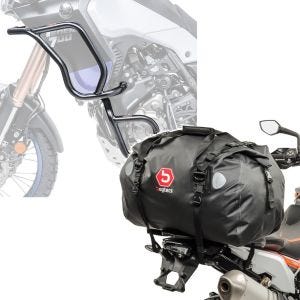 Sett: Crash bar sett egnet for Yamaha Tenere 700 19-24 topp og bunn crash bar + tail bag Drybag XF60 vanntett volum 60l