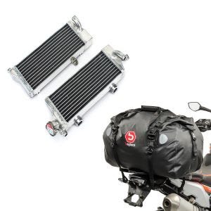 Kjølerediator egnet for KTM EXC 125 / 200 / 250 / 300 2-takts 2008-2015 + halebag Drybag XF60 vanntett volum 60l
