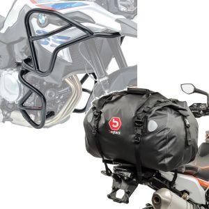 Set: Sturzbügel XL Set für BMW F 850 GS / F 750 GS 18-21 oben unten + Hecktasche Drybag XF60 Wasserdicht Volumen 60l_1