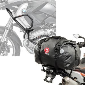 Sett: Crash bar sett L2 passer for BMW R 1200 GS 08-12 topp og bunn crash bar + tail bag Drybag XF60 vanntett volum 60l