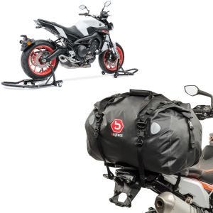 Set: Montageständer Set MV2 Motorradständer vorne und hinten Rangierhilfe + Hecktasche Drybag XF60 Wasserdicht Volumen 60l_1