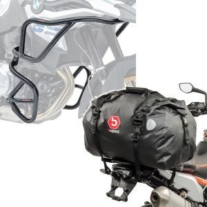 Set: Sturzbügel Set für BMW F 850 GS /F 750 GS 18-21 oben unten Schutzbügel + Hecktasche Drybag XF60 Wasserdicht Volumen 60l_1