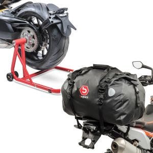 Set: Einarmständer Ducati Hypermotard 950 / SP 19-21 Montageständer Single + Hecktasche Drybag XF60 Wasserdicht Volumen 60l_1