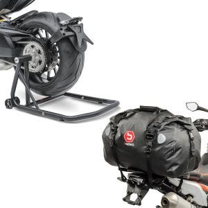 Set: Einarmständer Ducati Diavel / S 11-20 Montageständer Single-Classic + Hecktasche Drybag XF60 Wasserdicht Volumen 60l_1