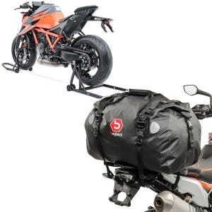 Sett: Enarms reparasjonsstativ sett egnet for BMW R NineT 14-23 bak foran CLS + bak bag Drybag XF60 vanntett volum 60l