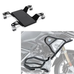 Set: Sturzbügel Set für BMW R 1250 GS 19-21 oben und unten XL8 Schutzbügel + Rangierhilfe für Hauptständer Easy Mover II bis 320kg in schwarz_1
