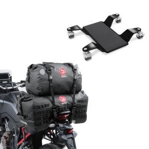 Set: Hecktasche Set SX70 + XF40 Volumen 110 L Dry Bag Wasserdicht + Rangierhilfe für Hauptständer Easy Mover II bis 320kg in schwarz_1