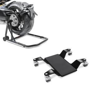 Set: Einarmständer Triumph Speed Triple / R 97-20 Montageständer + Rangierhilfe für Hauptständer Easy Mover II bis 320kg in schwarz_1