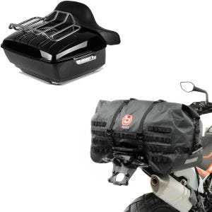 Set: Topcase King OLR Universal für Chopper Cruiser Custombikes + Hecktasche SX70 70Ltr wasserdicht in schwarz_1