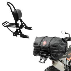Set: Sissybar Harley Sportster Forty-Eight 48 10-20 Fast Rider-M + Hecktasche SX70 70Ltr wasserdicht in schwarz_1