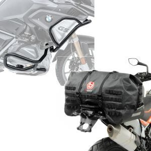 Set: Sturzbügel Set für BMW R 1250 GS 19-21 L2 oben und unten + Hecktasche SX70 70Ltr wasserdicht in schwarz_1