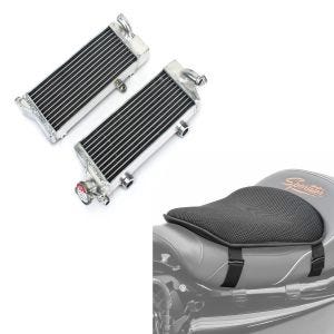 Set: Kühler Radiator für KTM EXC 125 / 200 / 250 / 300 2-Takt 2008-2015 + Gel Sitzkissen M Universal Komfortkissen schwarz_1