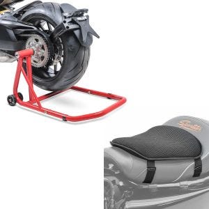 Set: Einarmständer KTM 1290 Super Duke / R 14-21 Montageständer Single + Gel Sitzkissen M Universal Komfortkissen schwarz_1