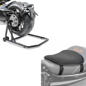 Set: Einarmständer Ducati Diavel / S 11-20 Montageständer Single-Classic + Gel Sitzkissen M Universal Komfortkissen schwarz_1