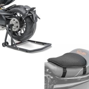 Set: Einarmständer Ducati Diavel / S 11-20 Montageständer Single-Classic + Gel Sitzkissen M Universal Komfortkissen schwarz_1