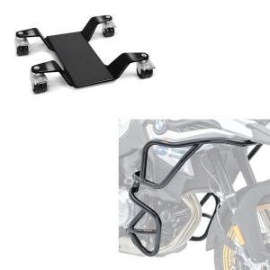 Sett: Crash bar sett egnet for BMW F 850 GS / F 750 GS 18-23 topp bunn crash bar + manøvreringshjelp for Easy Mover III hovedstativ opptil 400 kg i svart