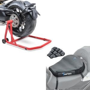Set: Einarmständer Ducati Monster 1200 / S 14-20 Montageständer Singl + Luftkissen Air Deluxe M Komfort Sitzkissen in schwarz_1
