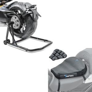 Sett: Enarmsstativ egnet for Ducati Diavel / S 11-20 arbeidsstativ Single-Classic Constands + luftpute Air Deluxe M komfortsetepute i svart