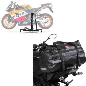 Set: Zentralständer Honda CBR 1000 RR Fireblade 04-07 Power-Evo + Hecktasche Drybag XB50 Wasserdicht Volumen 50l_1