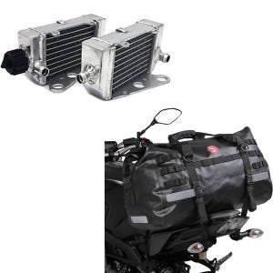 Set: Kühler Radiator für KTM SX 50 12-19 rechts links (Paar) + Hecktasche Drybag XB50 Wasserdicht Volumen 50l_1