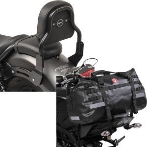Set: Sissy Bar XS3 für Honda Rebel 500 17-21 schwarz + Hecktasche Drybag XB50 Wasserdicht Volumen 50l_1
