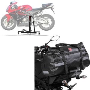 Set: Zentralständer Honda CBR 600 RR 03-06 Motorradheber Power-Evo + Hecktasche Drybag XB50 Wasserdicht Volumen 50l_1