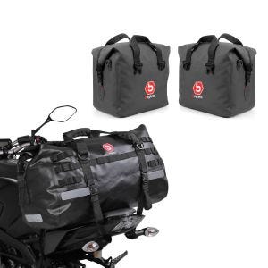Set: Aluminium Koffer Innentasche für BMW R 1250 GS / Adventure 19-21 + Hecktasche Drybag XB50 Wasserdicht Volumen 50l_1