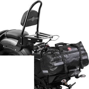 Set: Sissybar für Honda Rebel 500 17-21 Fast Rider-M inkl. Gepäckträger + Hecktasche Drybag XB50 Wasserdicht Volumen 50l_1