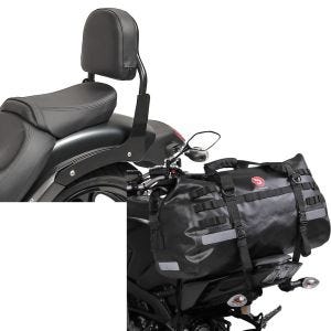 Set: Sissy Bar XS3 für Kawasaki Vulcan S / Café 15-21 schwarz + Hecktasche Drybag XB50 Wasserdicht Volumen 50l_1