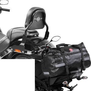 Set: Sissy Bar CSS Fix für Harley- Sport Glide 18-21 schwarz + Hecktasche Drybag XB50 Wasserdicht Volumen 50l_1