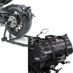 Sett: Enarmsstativ egnet for KTM 1290 Super Duke / R 14-23 arbeidsstativ Single Constands + halebag Drybag XB50 vanntett volum 50l økonomisett