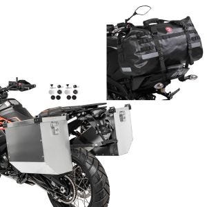 Set: Alukoffer Set für Honda Transalp XL 600/ 650/ 700 V Atlas 36-41 + Hecktasche Drybag XB50 Wasserdicht Volumen 50l_1