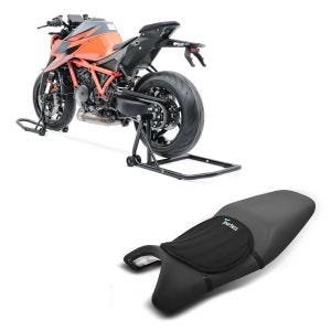 Set: Einarm Montageständer Set für BMW R NineT 14-20 hinten vorne CLS + Gel Sitzkissen Neopren M Gelkissen Sitzauflage in schwarz_1