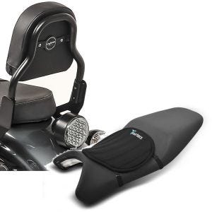 Set: Sissy Bar XS3 für Yamaha XV 950 / R 14-20 schwarz + Gel Sitzkissen Neopren M Gelkissen Sitzauflage in schwarz_1
