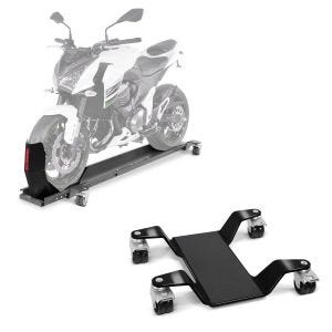 Set: Rangierschiene mit Wippe Smart Mover bis 450 kg in grau + Rangierhilfe für Hauptständer Easy Mover III bis 400kg in schwarz_1