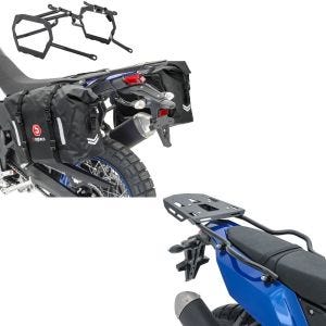 Set: Satteltaschen Set WP8 für Yamaha Tenere 700 19-21 mit Kofferträger + Gepäckträger + Halter für Yamaha Tenere 700 19-21 SLP Gepäckbrücke_1