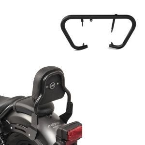 Sett: Sissy bar XS3 passer for Kawasaki VN 900 Classic / Custom 06-16 black + crash bar MB Kawasaki Vulcan/ VN/ 900 Custom 07-17 black