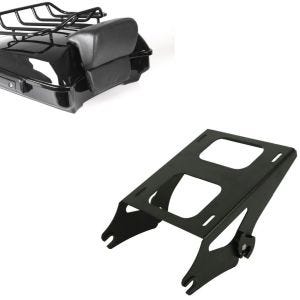 Sett: Toppkoffert egnet for Harley Davidson Street Glide Special 15-23 Craftride Razor GB1 med bagasjegrill svart + Toppkoffert bærer dobbeltsete egnet for Harley Davidson Touring 14-23 svart Craftride