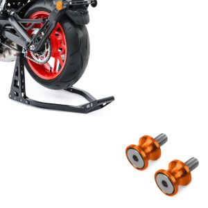 Set: Montageständer Hinterrad Superlight Racing schwarz + Prismabuchsen-Racingadapter Motea Jerez M10 x 1.5 orange_1