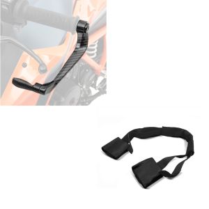 Sett: spakbeskytter Lever Guard bremsespak clutch spak beskyttelse X6 svart + styrefeste stropp styre stramme stropp svart
