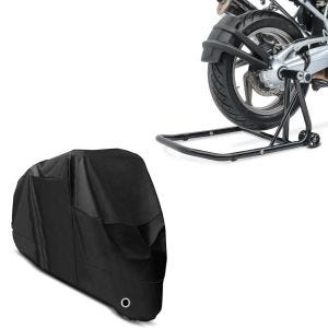 Set: Einarmständer BMW R NineT 14-20 Montageständer Single-Classic schwarz + Abdeckplane XL Abdeckhaube in schwarz_1